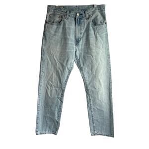 Levis Premium Big E Red Tag 551 Z Mens Light Wash Denim Jeans Straight Leg 30X30